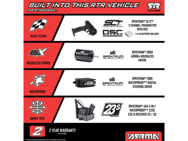 Arrma Fury 223S BLX 2WD 1:10 RTR DSC modrá