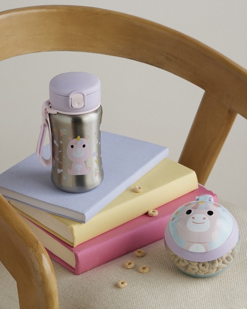 SKIP HOP Bottiglia con cannuccia in acciaio inox Besties Squad Unicorno 12m+