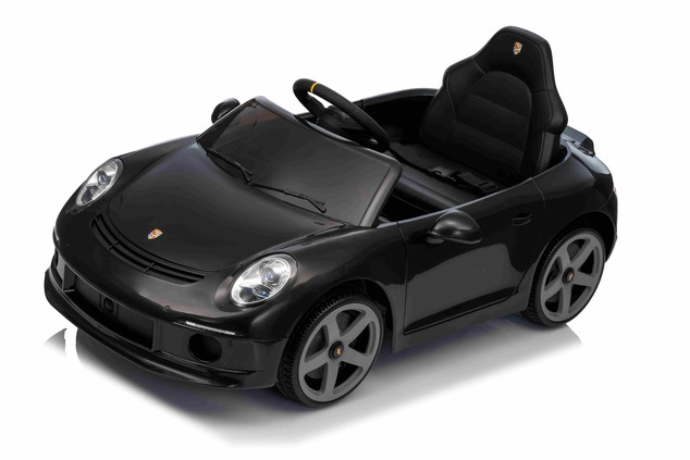 Elektrické autíčko RUF GT 12V, čierne, Otváracie dvere, 2.4 GHz diaľkové ovládanie, LED sv