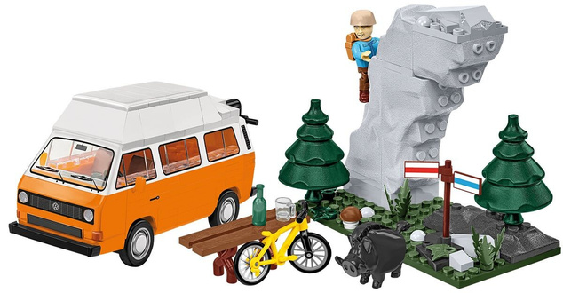 Cobi 24638 Volkswagen T3 Camper Van, 1:35, 232 k, 2 f