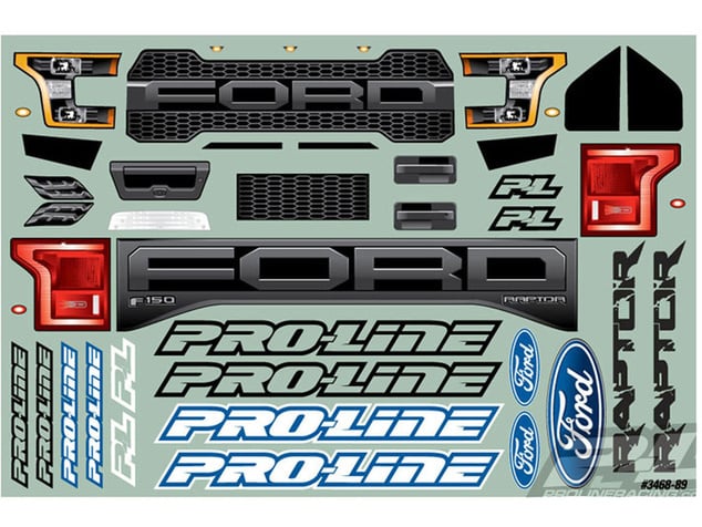 Pro-Line karoséria 1:8 Ford F-150 Raptor 2017 (Monster Truck)