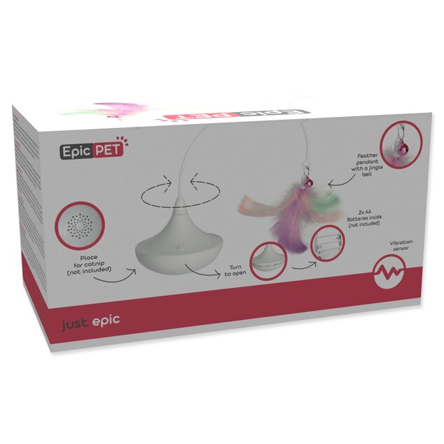 Hračka Epic Pet interaktívna točiaca biela 8cm