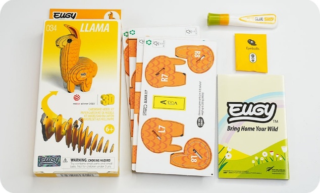 EUGY Lama 3D kartonová skládačka