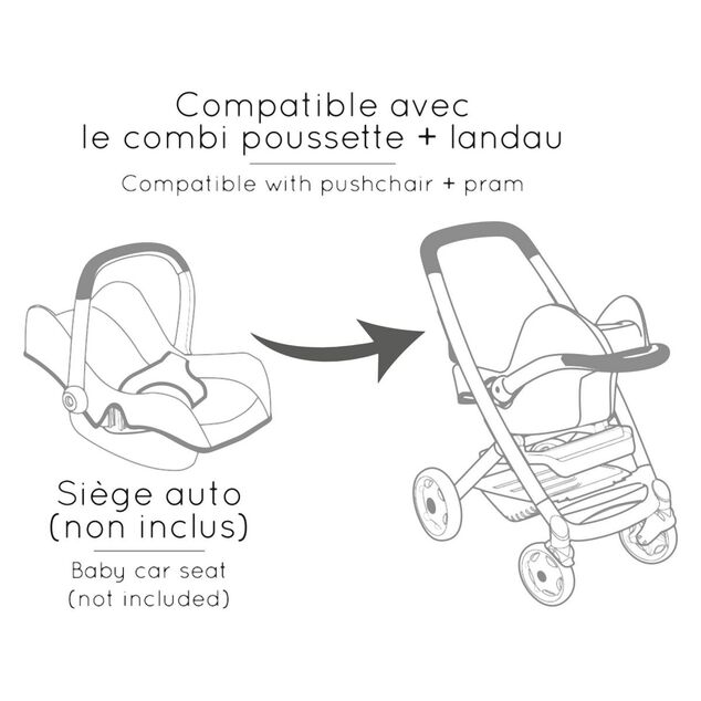 Kombinovaný kočík Maxi Cosi pre bábiky béžový