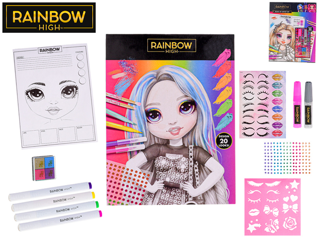Rainbow High fashion kreatív szett dobozban