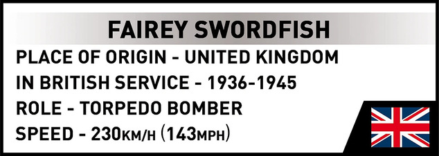 Cobi II WW FAIREY SWORDFISH, 1:32