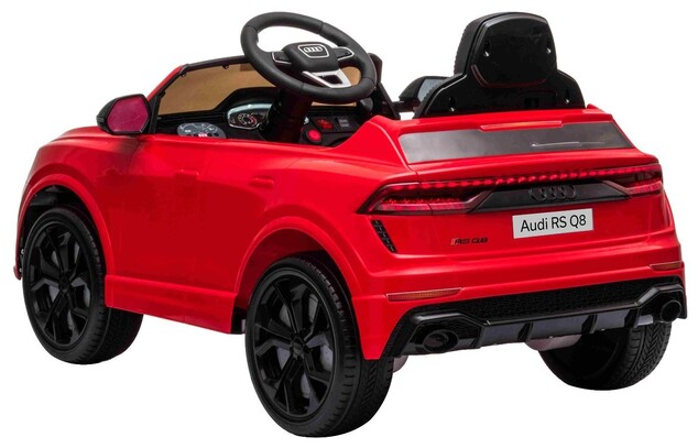 Elektroauto Audi RSQ8, 12V, 2,4 GHz Fernbedienung, USB/SD Eingang, LED rot