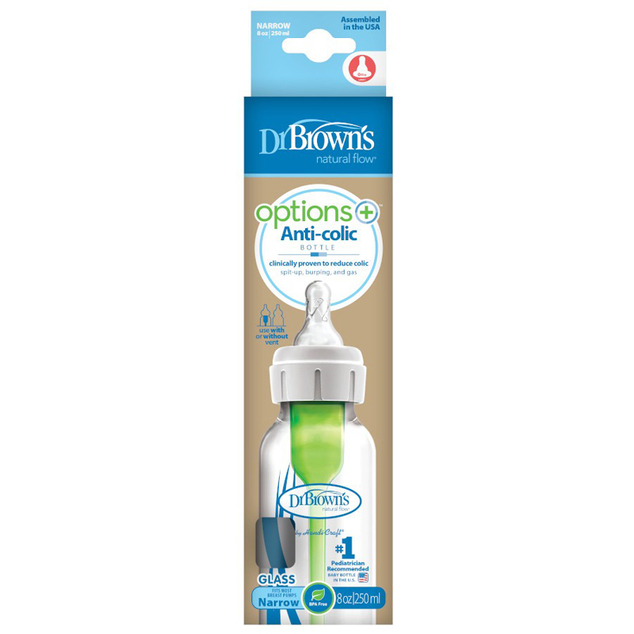 DR.BROWN'S Fľaša antikolik Options+ úzke hrdlo 250 ml sklo