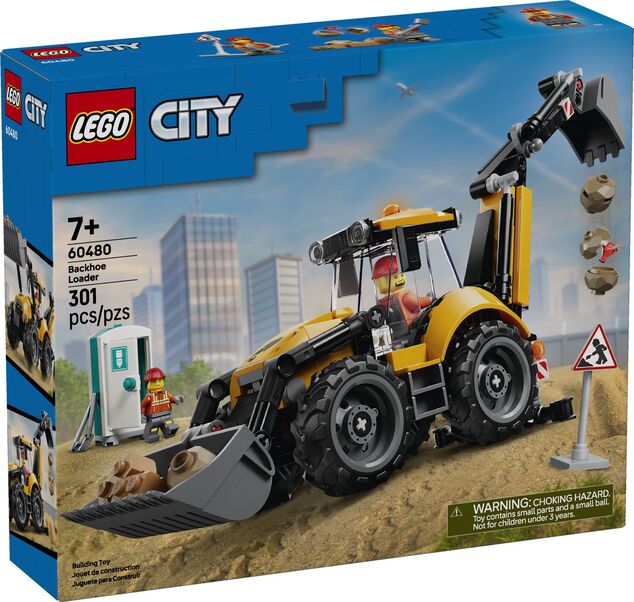 LEGO® City 60480 Žltý nakladač s rýpadlom