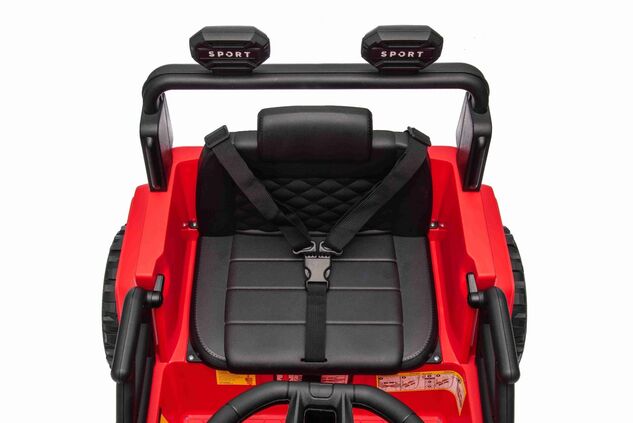 Elektrické autíčko OFFROAD NEW s pohonom zadných kolies, červené, Lítiová batéria