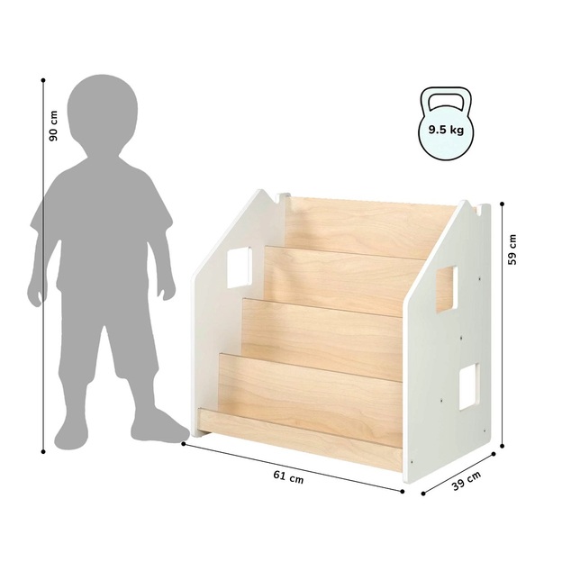 BusyKids Stojan na knihy bílý