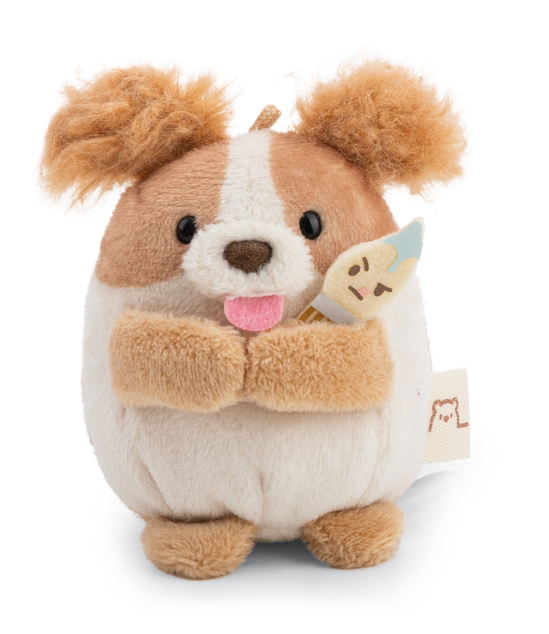 NICI peluche MyMochi Cocker Spaniel Brushy 8 cm con pennello e costume da pittore, confezione regalo