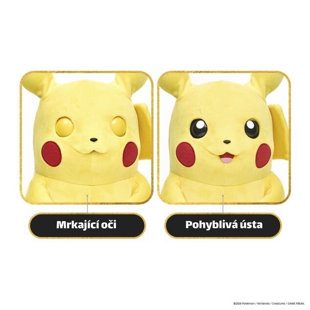 Pokémon Real FX Peluche Interattivo, 40 cm - Pikachu
