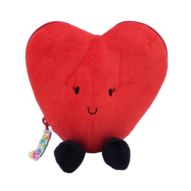 FLIPETZ 2v1 Cœur en peluche / rose - rouge