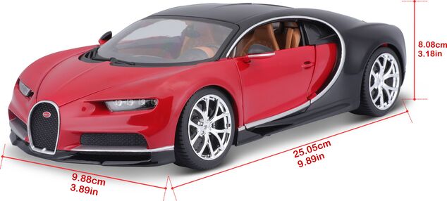 Bburago 1:18 Plus Bugatti Chiron black/red
