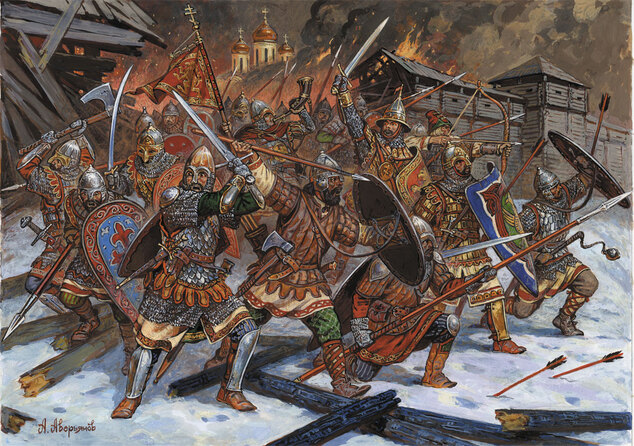 Wargames (AoB) figurky 8062 - Russian Foot Warriors 13-14 Century (1:72)