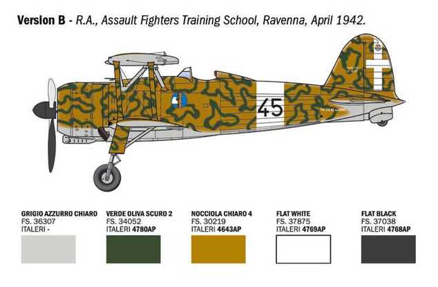 Model Kit letadlo 2842 - FIAT CR.42 Falco Assault/Night Fight (1:48)