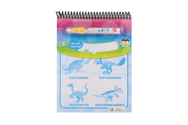 Magische Wassermalerei/Bleistiftblock Dinosaurier, 4 Blatt