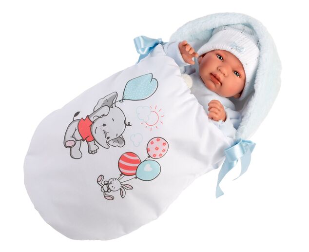 Llorens 844P NEW BORN 2 v 1 - realistická bábika bábätko so zvukmi a mäkkým látkovým telom