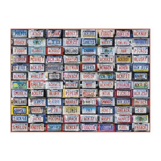 Galison Puzzle Collage Kfz-Kennzeichen 1000 Teile