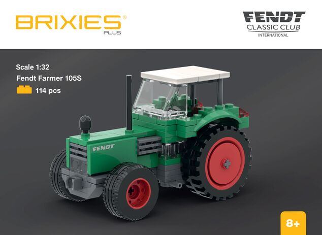 BRIXIES Plus 222.700 Fendt Farmer 105 Classic Classic Collection - historický traktor, 1:3