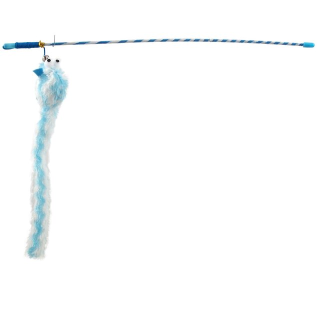 Hračka Magic Cat palička myška bavlna s catnipom 23cm+45cm 24ks