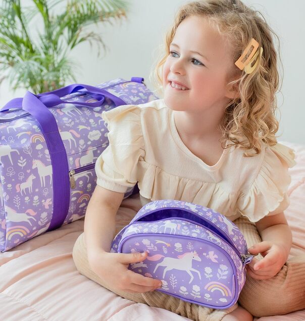 A Little Lovely Company - Kosmetiktasche - Einhörner und Regenbogen