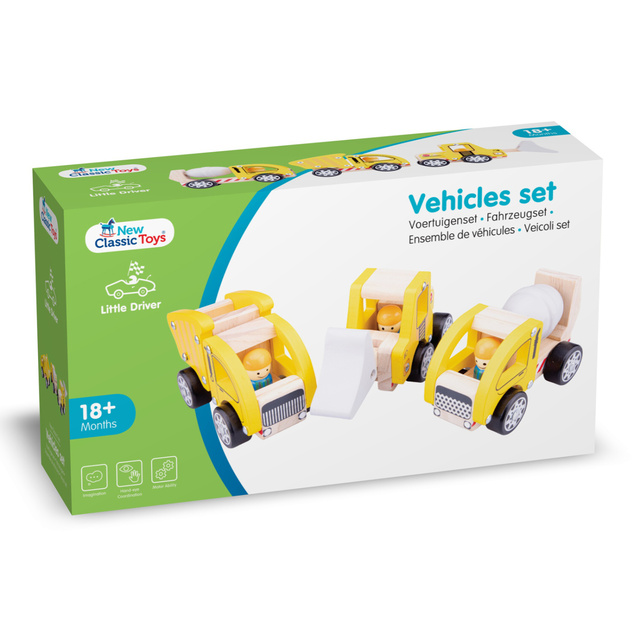 New Classic Toys Sada stavebných vozidiel - 3 ks