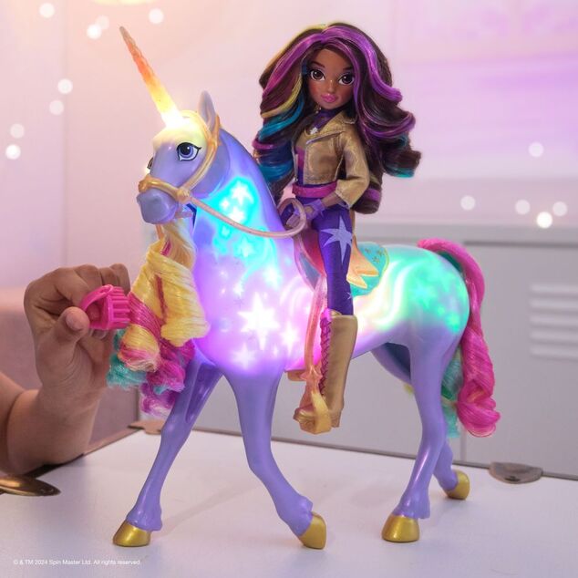 Unicorn Academy Svetelný jednorožec WildStar a Sophia 24 cm