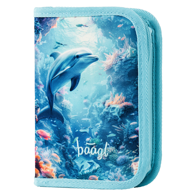 BAAGL SET 5 Zippy Delfin: ghiozdan, penar, sac, sort, portofel