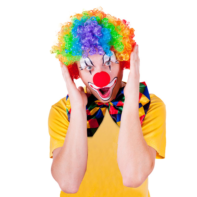 Parochňa klaun farebná pre dospelých