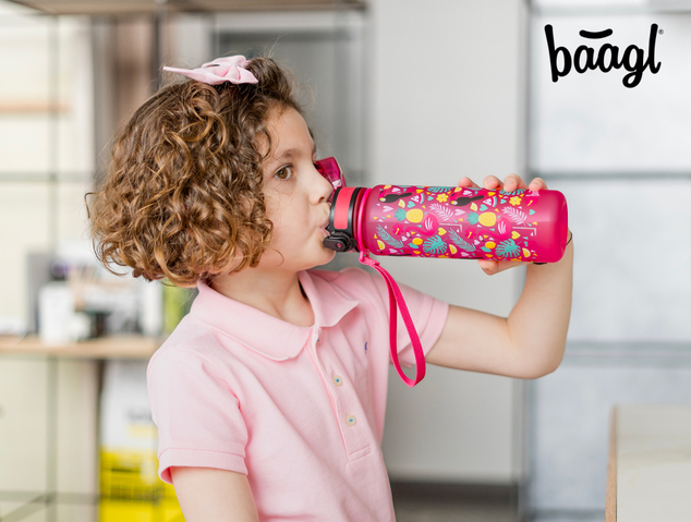 BAAGL Tritanová fľaša na nápoje Plameniaky, 500 ml