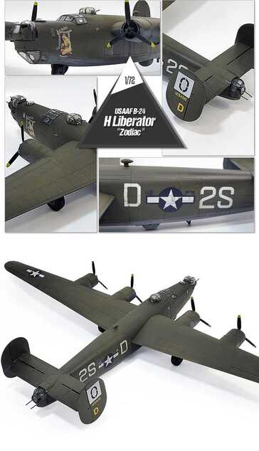 Model Kit avion 12584 - USAAF B-24H Liberator "Zodiac" (1:72)