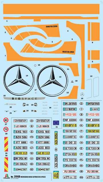 Model Kit truck 3968 - Mercedes-Benz Actros MP4 Space Grand Prix Edition (1:24)