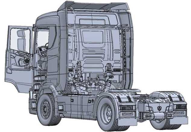 Model Kit truck 3971 - Scania S770 4x2 Normal Roof "Grey Cab" (1:24)