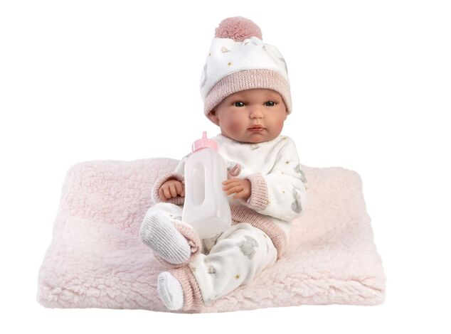 Llorens 63510 NEW BORN NIÑA - muñeca bebé realista con cuerpo de vinilo completo