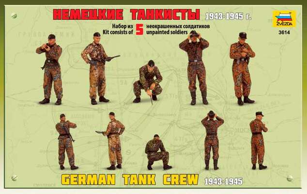 Model Kit figurky 3614 - German Tank Crew (1943-1945) (1:35)