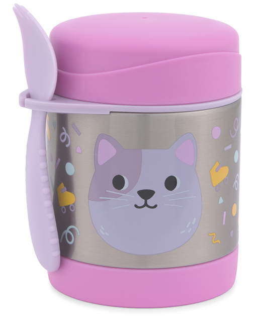 SKIP HOP Thermos per alimenti con cucchiaio/forchetta Besties Squad Gattino 3+