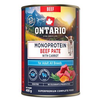 Konzerva Ontario Adult monoprotein hovädzie paté s mrkvou 400g