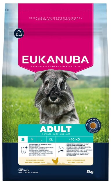 Krmivo EUKANUBA Adult Small breed rich in fresh chicken 3 kg