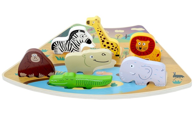 2Kids Toys Fa puzzle Safari összekapcsolható