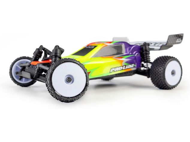Pro-Line kolo 1:24 kobercové, přední Wedge, zadní Prism, disk bílý, Hex 7mm (4): Losi Micr
