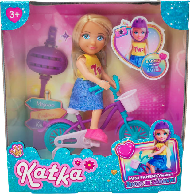 Bábika KATKA s bicyklom