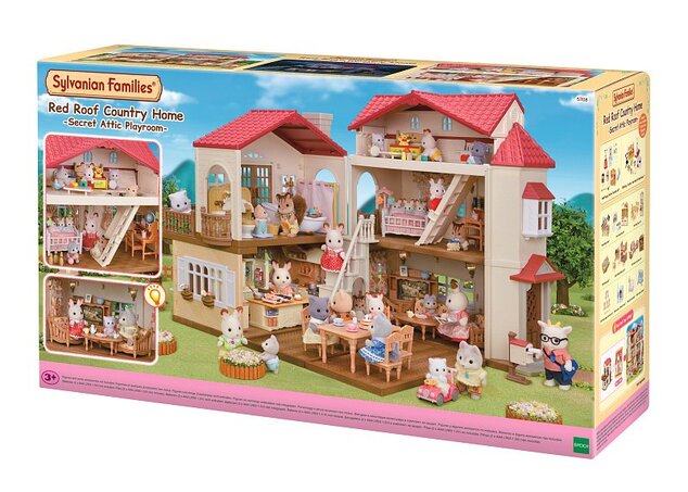 Sylvanian Families Poschodový dom s červenou strechou a svetlami