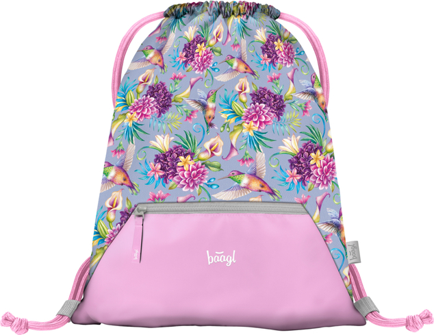 BAAGL SADA 3 Luftiger Kolibri: Rucksack, Federmäppchen, Tasche