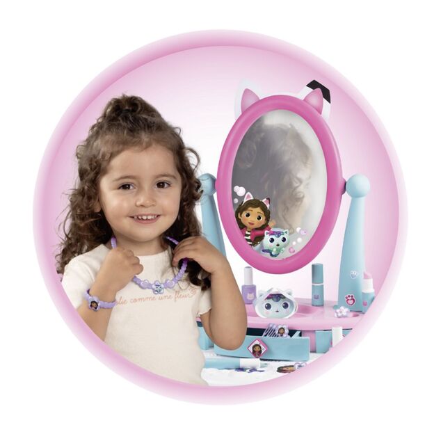 Smoby Gabby's Dollhouse 2v1 Toaletný stolík so stoličkou