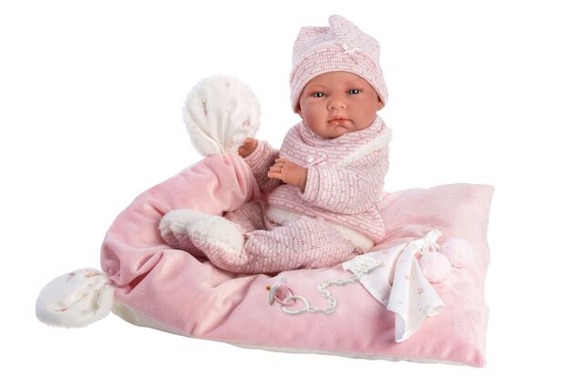 Llorens 73860 NEW BORN DIEVČATKO - realistická bábika bábätko s celovinylovým telom - 40cm