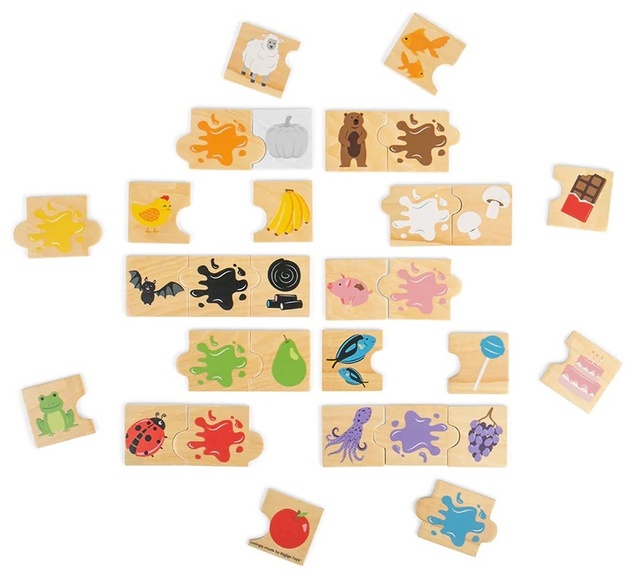 Bigjigs Toys Didaktické puzzle Farby
