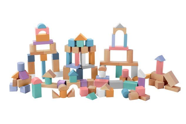 Ensemble de cubes en bois 100 pcs, 2023