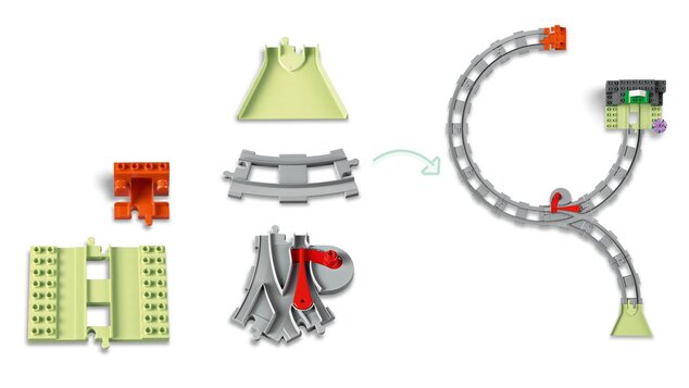 LEGO® DUPLO® 10425 Železničný tunel a koľajnice – rozširujúca sada
